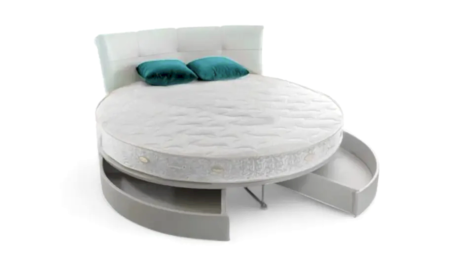 Elegance&Wonder Yuvarlak Yatak SANDIKLI