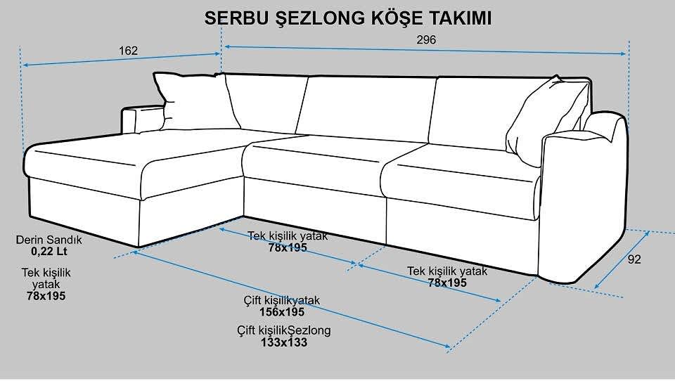 Serbu Şezlong Köşe